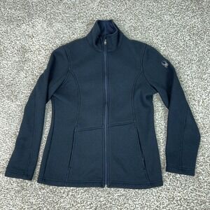 Spyder Jacket Womens Medium Blue Full Zip Coat Thermal Skiing Core Sweater Top